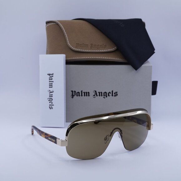 Palm Angels PERI10I KING 6064 Shield Sunglasses - Havana Gold /Brown - Picture 4 of 10